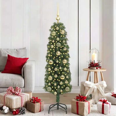 vidaXL - Kunstkerstboom - Groen - 150 - cm - PVC - en - Staal - en - Kunststof