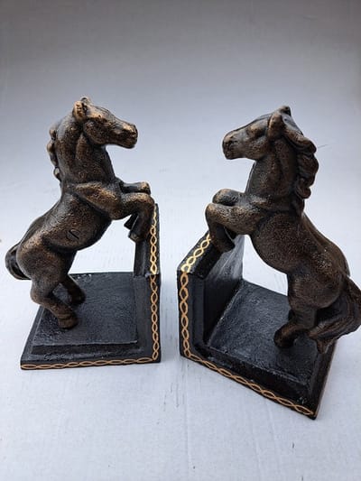 Denza - Gietijzeren boekensteun Paard - 2 stuks - gietijzer - horse - paarden - BZ-592350