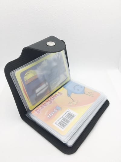 24 Pasjes PU-lederen credit kaarthouder zwart/ ID kaarthouder / Pasjeshouder / Creditcardhouder portemonnee.
