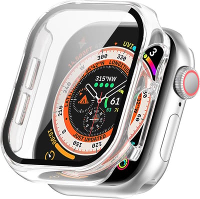 Watch case screenprotector - hoesje - gehard glas - geschikt voor Apple Series 10 & 11 met case size 46 mm - transparant