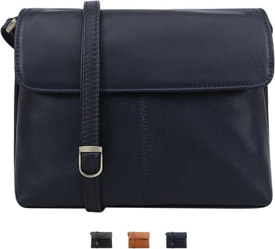 Tijdloze Flap over Crossbody Bag van Glad Nappa Aniline Leer