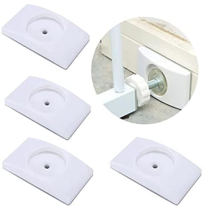 SnelShoppen - Baby Grille Beschermingsrooster Wandbescherming Trapbescherming voor Baby's en Honden, Set van 4, Veilig en Gemakkelijk te Installeren,