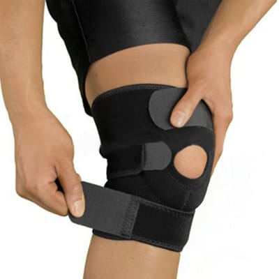 Kniebrace voor buitensporten, ademend en beschermend, voor wandelen, basketbal, fietsen, hardlopen