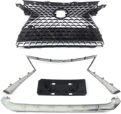 Grille Gitro Sportline - Voorbumper grille Gitro - Voor Lexus RX350/RX450H/RX350L (2016-2019) - Basissport Stijl - Chroom & Zwart