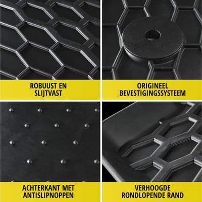 Walser DirtGuard rubberen voetmatten geschikt voor Audi A4 08/2007-05/2016 - Audi A5 Sportback 07/2007-01/2017