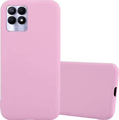 Cadorabo Hoesje geschikt voor Realme 8i / Narzo 50 4G in CANDY ROZE - Beschermhoes gemaakt van flexibel TPU silicone Case Cover