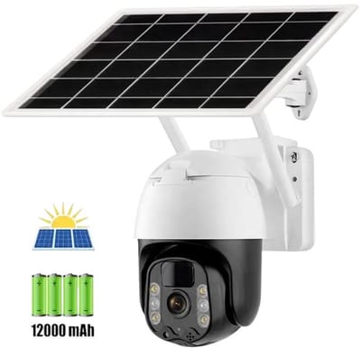 Beveiligingscamera | PTZ | Wifi | App bediening | Zonnepaneel | Bewegingsdetectie | Tuya Smart Life | Wit