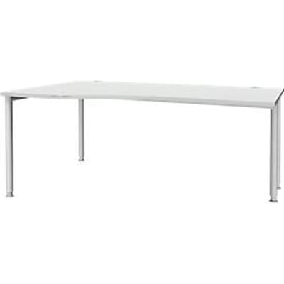 Schäfer Shop  Genius Bureautafel in vrije vorm MODENA FLEX, aanbouw links, lichtgrijs