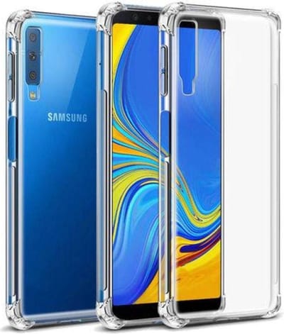 Hoesje - Geschikt voor Samsung Galaxy A7 2018 - Sterk & Shockproof - Siliconen Case - Back Cover - Telefoon Hoes Shock Proof - Telefoonhoesjes - Transparant