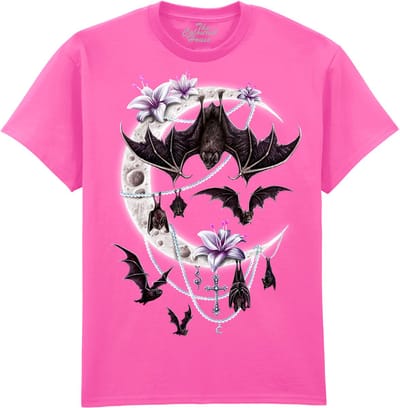 Vleermuis Bats Moon The Coloured House T-shirt XL