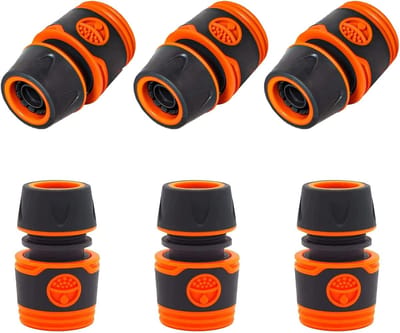Set van 6 1/2 inch slangaansluitingen, robuuste kraanaansluiting voor tuingereedschap, landbouw, gazon, tuinirrigatiesysteem, slangen, buisaansluiting