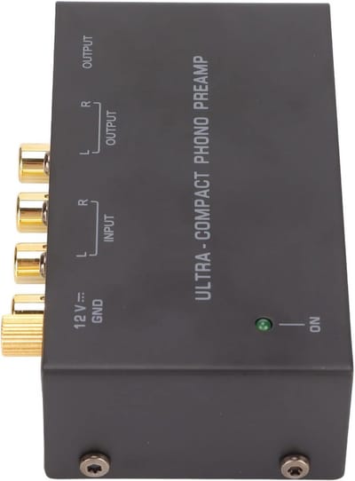 Phono Voorversterker Stereo voor Draaitafel - Laag Ruisniveau, Hoge Gevoeligheid, Plug and Play