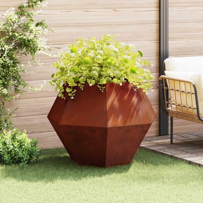 vidaXL Plantenbak Roestkleurig 100 x 100 x 80 cm weervast staal