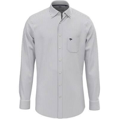 Fynch-Hatton Overhemd All-Season Oxford Stripe Navy / male