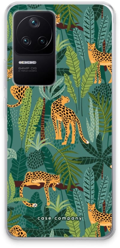 Case Company® - Hoesje geschikt voor Xiaomi Poco F4 hoesje - Luipaard 2 - Soft Cover Telefoonhoesje - Bescherming aan alle Kanten en Schermrand
