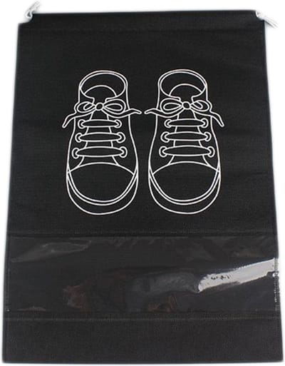 DW4Trading Schoenen Opbergzak - Koffer Organizer - Schoenentas - Opbergtas - met Zichtvenster - 32x44 cm - Zwart