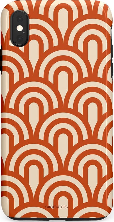 Casetastic hoesje geschikt voor Apple iPhone XS Max - Dubbellaagse bescherming - Oranje Bogen Parade - Fashion Case - Terracotta Crème