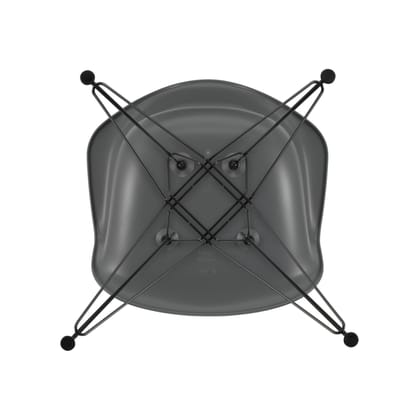 Vitra DAR Eames Plastic Armchair - granietgrijs RE - zwart