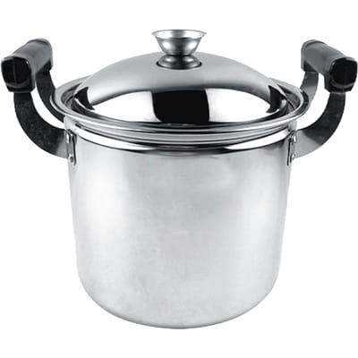 Roestvrijstalen Voorraadpot Grote Capaciteit Verdiepte Verdikte Kookpot voor Inductiekookplaat voor 22cm / 8.7in gray
