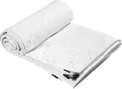 Waterdicht PVC Zeildoek - Zwaar Grondzeil - Bescherming Buiten - Scheurvast 500 g/m² - 2 x 2 m - Wit