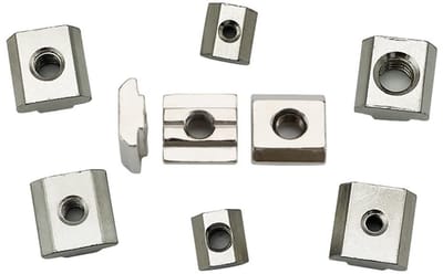 T-Slot Moeren voor Aluminium Profielen 20/30/40/45 Series - M3/M4/M5/M6/M8 - Carbon Staal, Duurzaam en Betrouwbaar