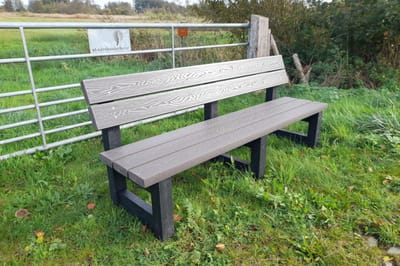 Rockwood® Parkbank Woodblend Zwaar Kunststof - Quartz Brown (95kg) 5cm dik 2.00m