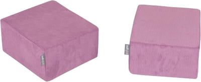 Kinder Zitkussens - Zachte Poefs - Spelen en Ontspannen - Afneembare Hoes - 39x33x19 cm - Roze