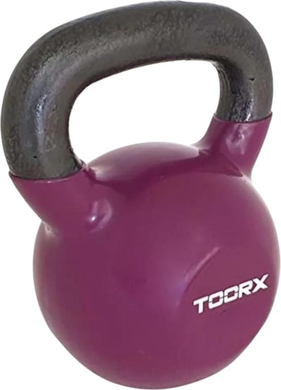Toorx Kettlebell - Kettlebell - Gietijzer - 14 kg - Incl. Vinyl Coating - Violet