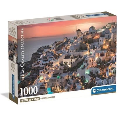 Clementoni - Puzzel - 1000 Stukjes - Shades of Santorini - Puzzel Voor Volwassenen - High Quality Collection