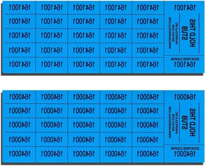 Veiling Tickets - Fondsenwerving Vellen - Evenementen Organiseren - 27-Delig Ontwerp - 1000 Stuks - Diverse Kleuren