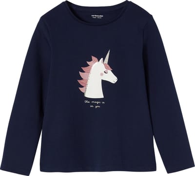 Vertbaudet Shirt met konijnmotief en sierstrik voor meisjes