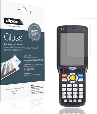 dipos – 2x Matte Pantserfolie geschikt voor Unitech HT510 | 9H Screenprotector