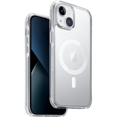 UNIQ Combat Serie - Hoesje voor mobiele telefoon - Magclick Charging - iPhone 14 Plus - Transparant