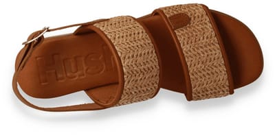 Hush Puppies Dames Sandaal Ducka Natur | Cognac | Maat: 38