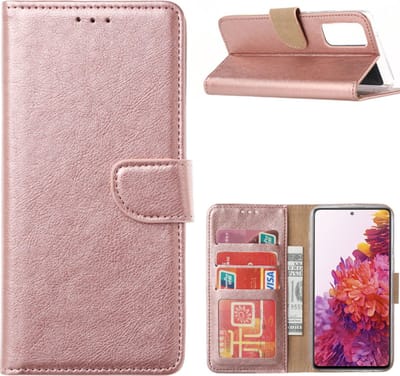 Multimedia & Accessoires PU Lederen Wallet Book Case Hoesje geschikt voor Samsung Galaxy A33 5G – Rose Goud - Portemonnee – Met Stand – Kaarthouder – Pasjes Houder – Magneet Sluiting – Bookcase
