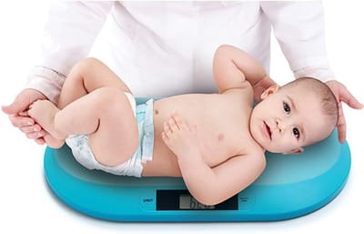 Baby Weegschaal - Digitaal - Multifunctioneel - Babyweegschaal - Inclusief batterijen – Personenweegschaal - Dierenweegschaal - Blauw