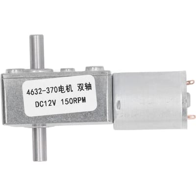 DC12V wormwielmotor met dubbele as, micro-elektromotor, volledig metalen reductiemotor 4632?370 210 RPM