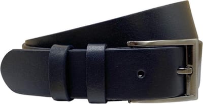Riem - Donkerblauw – 4 cm – Riem Heren Blauw - Leer - Riem Dames - Totale Riem Lengte 115 cm - Taillemaat tot 95 cm