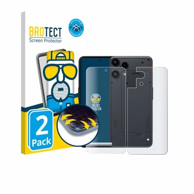 BROTECT - Screenprotector voor Nothing Phone (3a) Lite (Voor+Achter) - Folie Beschermfolie matte volledig dekking 2 Stuks