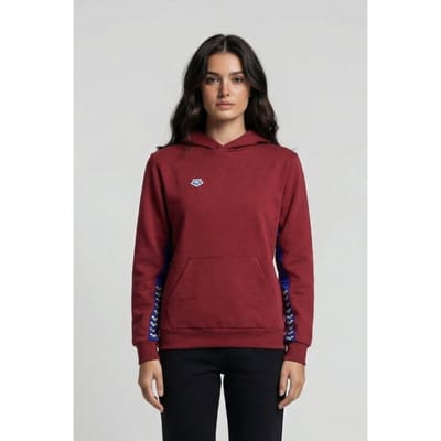 Arena Unisex  Icons Hooded Sweat Solid Burgundy Neon Blue Taglia: XS | Felpe con cappuccio Outlet | Unisex | Marrone
