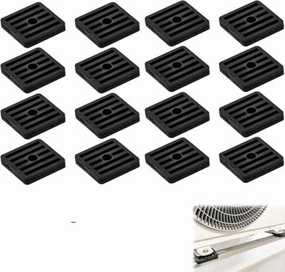 Anti-vibratie rubbers - Trillingsdempers Airco - Geluid Dempen - Hoogwaardig Rubber - 16 Stuks - Zwart