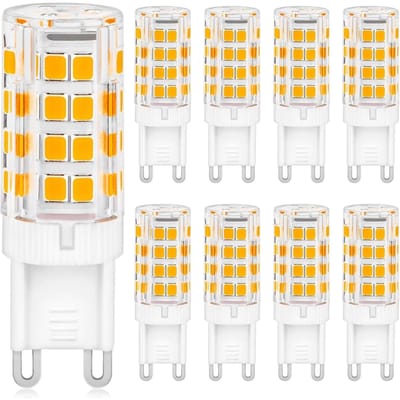 GELLDG 8 stuks G9 LED-lampen - G9 LED warm witte lampen - Kleurtemperatuur 3000K - 5W - Kan 30W-40W halogeenlampen vervangen - Flikkervrij - Niet dimbaar - 360° stralingshoek - AC 220V