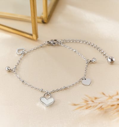 Bedelarmbandje met Hartjes