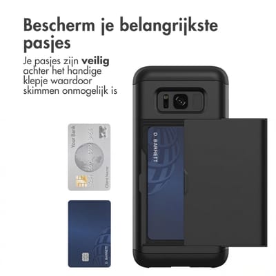 imoshion Hoesje met Pasjeshouder - Geschikt voor Samsung Galaxy S8 - Zwart