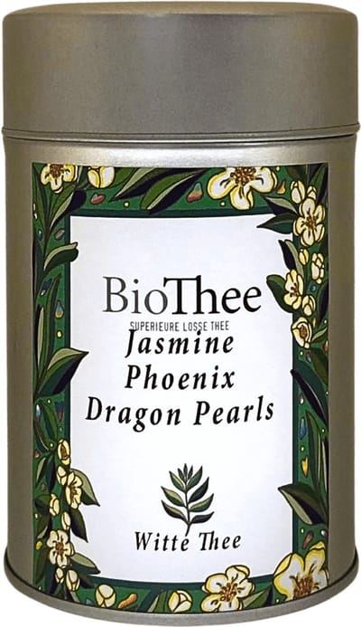 China Jasmin Phoenix Dragon Pearls (Bio) 150 gr. premium biologische thee in busje