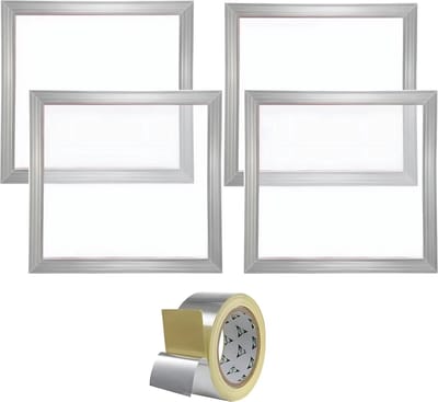 Zeefdrukkit - 4 stuks Aluminium - Zeefdruk set frame - zeefdrukframes 46x51CM - Startersset - Zeefdrukraam - Zeefdrukpers