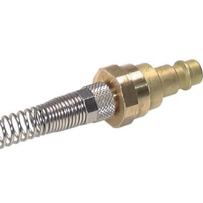 Messing DN 7.2 (Euro) Luchtkoppeling Insteeknippel 6x8 mm Push-On Buigbescherming met Terugslagklep - CLP7-NPS-B-CV-6