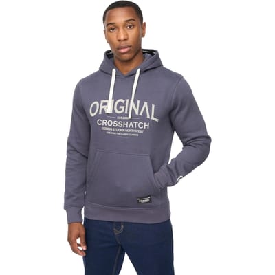 Crosshatch Heren Vintarge Hoodie (Marine)