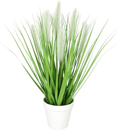 Kunstgras in pot - Decoratieve plant - Interieur aankleden - Natuurgetrouw ontwerp - 0.35 Kilogram - Groen