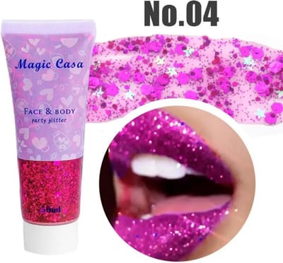 Magic casa Face & Body glitter 04 | Glitter | Paars | Disco | Carnaval